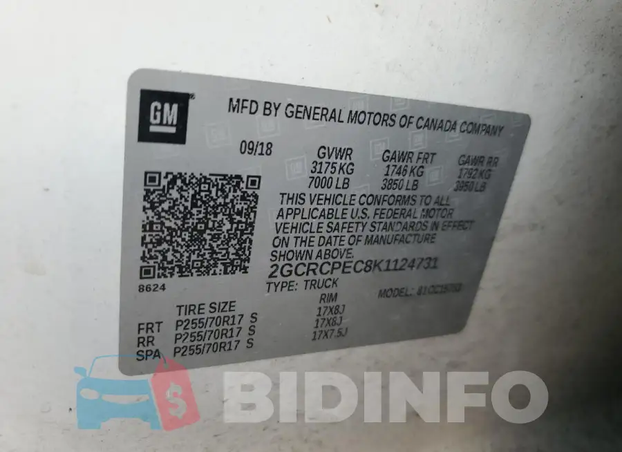 2GCRCPEC8K1124731 Photo# 12