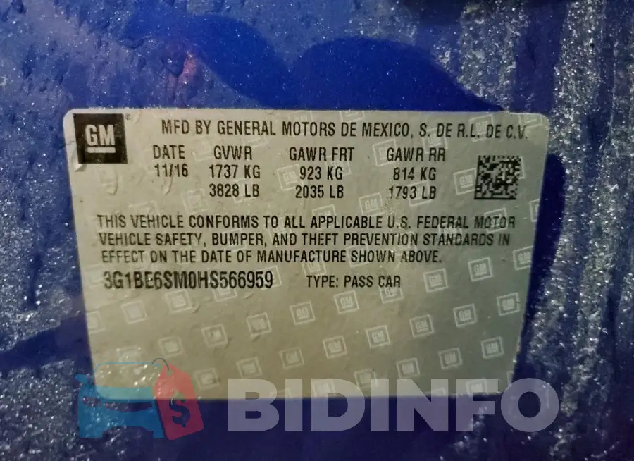 3G1BE6SM0HS566959 Photo# 13