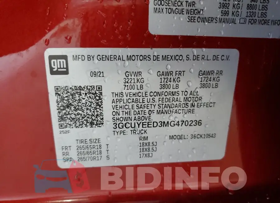 3GCUYEED3MG470236 Photo# 12