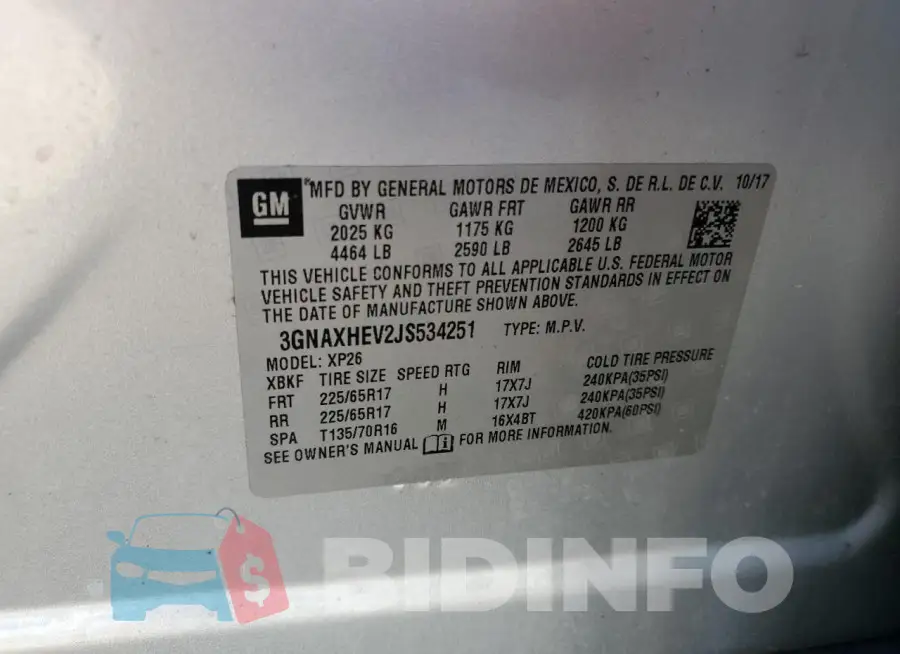 3GNAXHEV2JS534251 Photo# 12