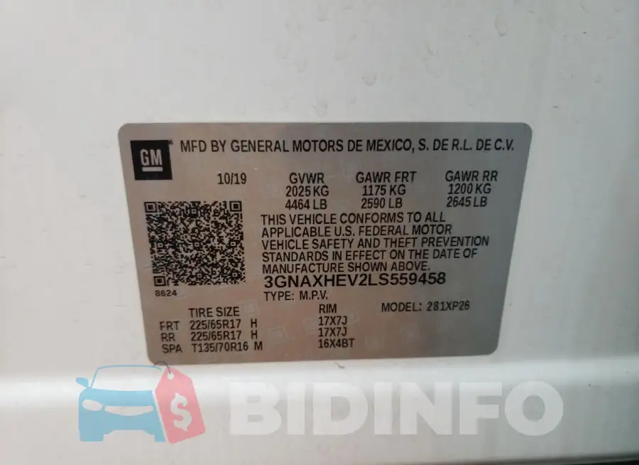 3GNAXHEV2LS559458 Photo# 13