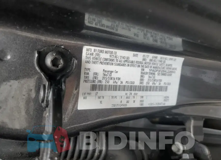 1FADP3F25HL228003 Photo# 12