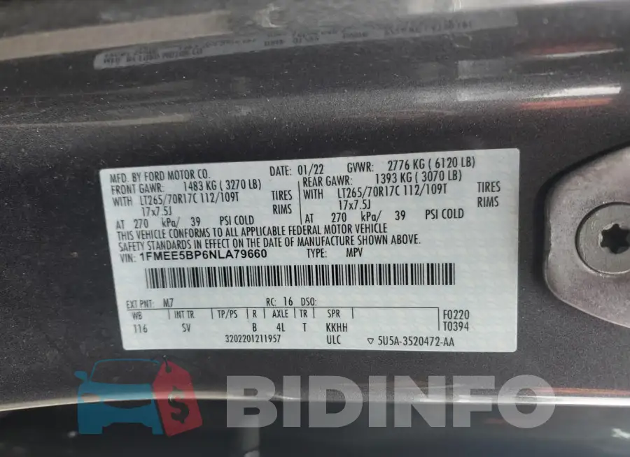 1FMEE5BP6NLA79660 Photo# 13