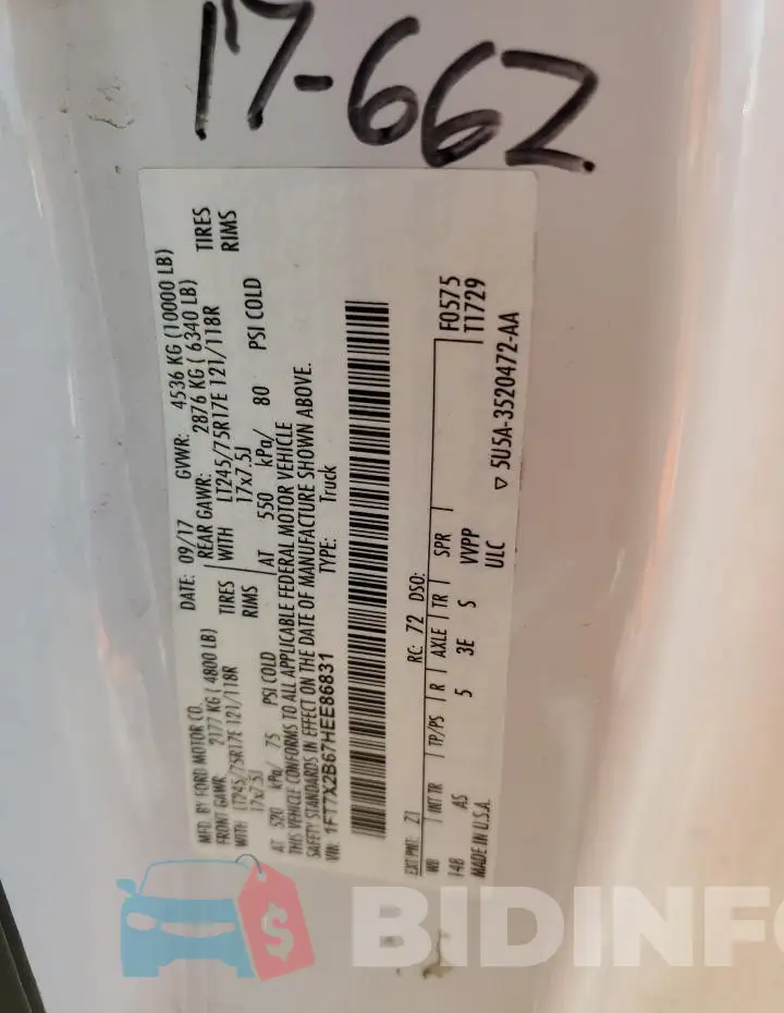 1FT7X2B67HEE86831 Photo# 12