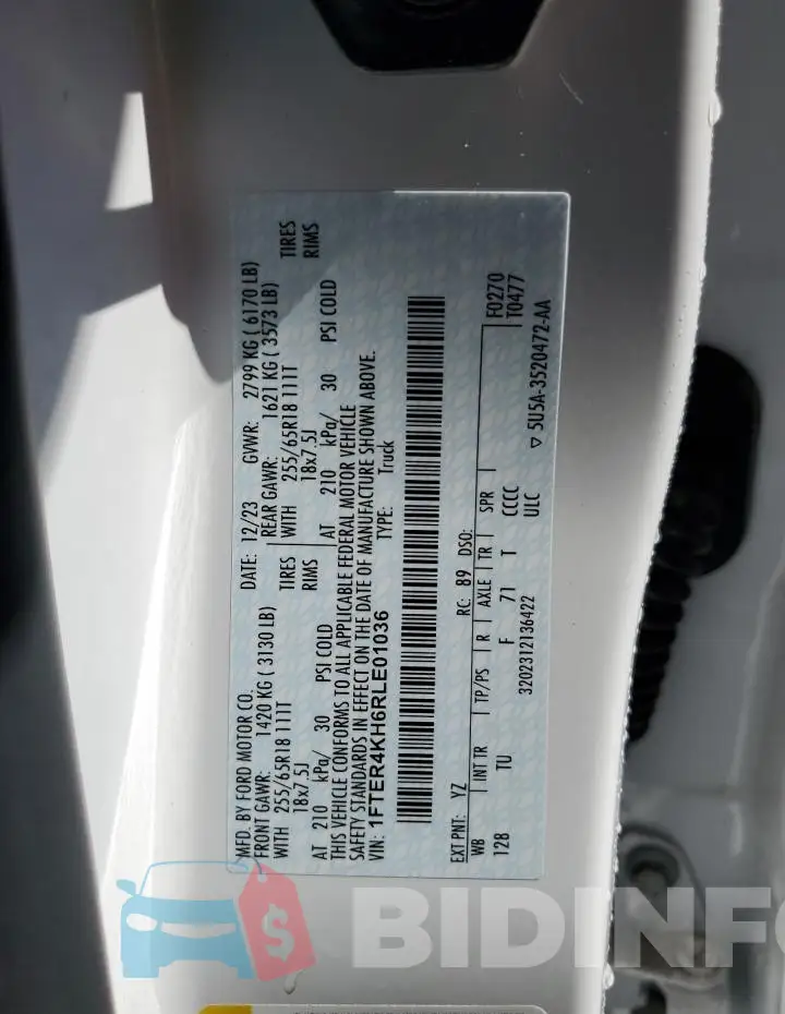 1FTER4KH6RLE01036 Photo# 12