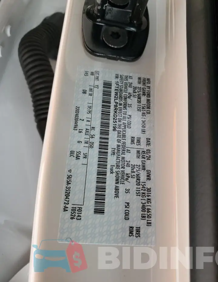 1FTEW2LP8RKD25196 Photo# 12