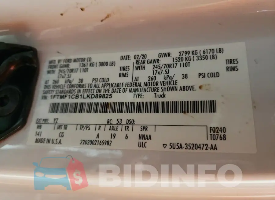 1FTMF1CB1LKD89825 Photo# 13
