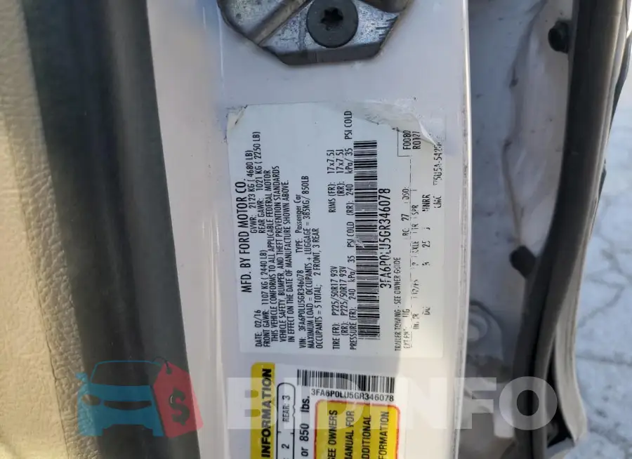 3FA6P0LU5GR346078 Photo# 12