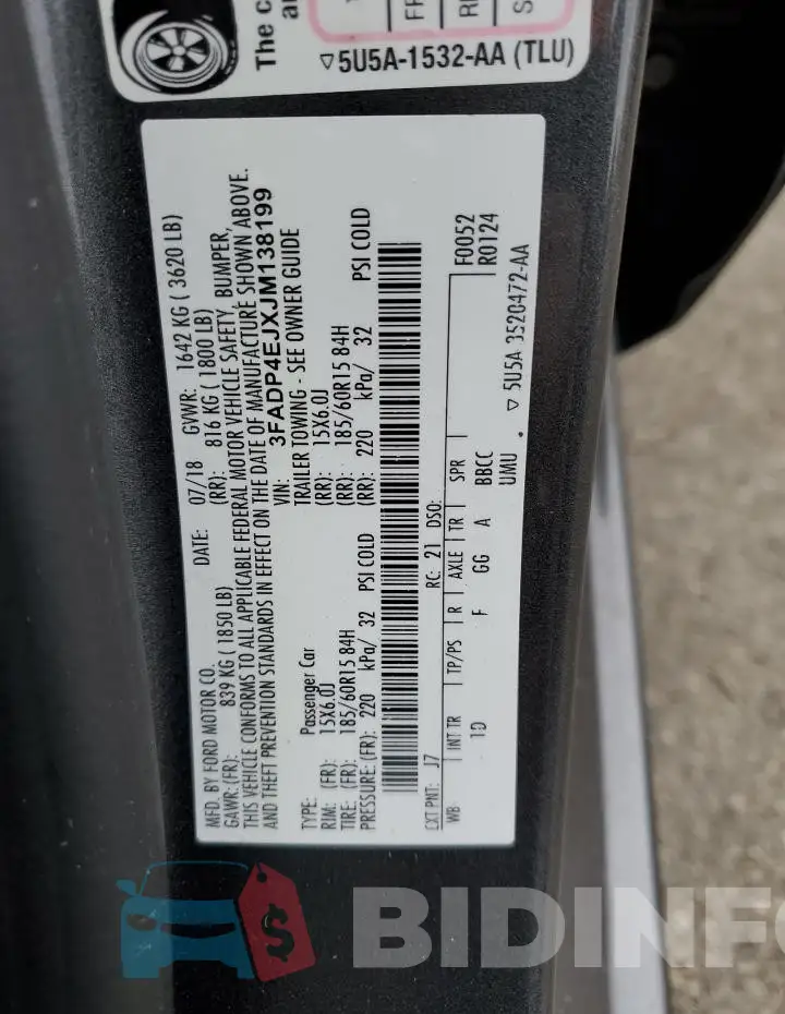 3FADP4EJXJM138199 Photo# 12
