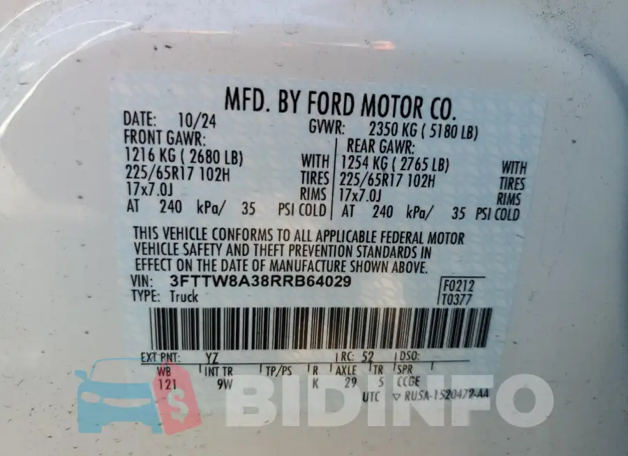3FTTW8A38RRB64029 Photo# 12