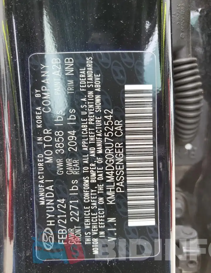 KMHLM4DG0RU752542 Photo# 12