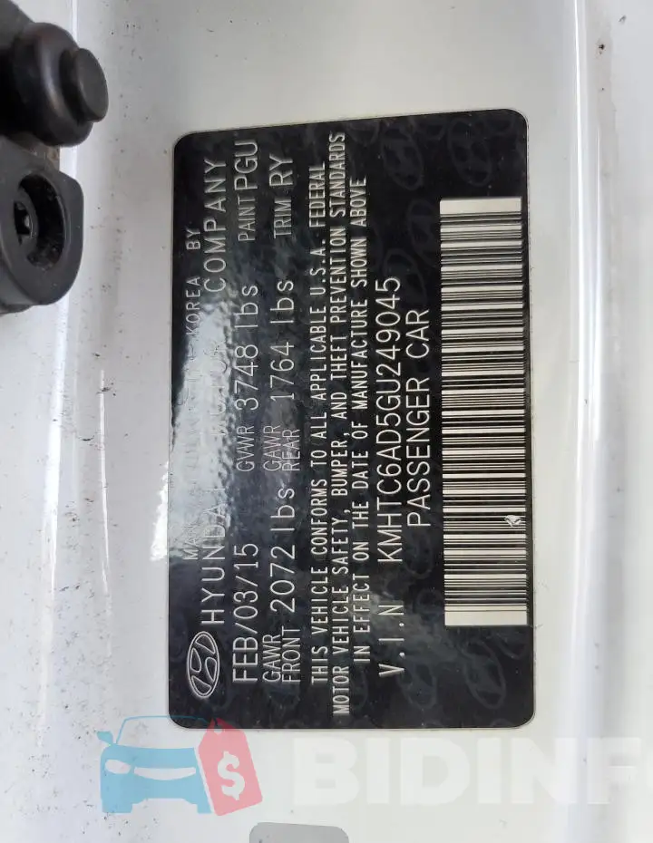 KMHTC6AD5GU249045 Photo# 12