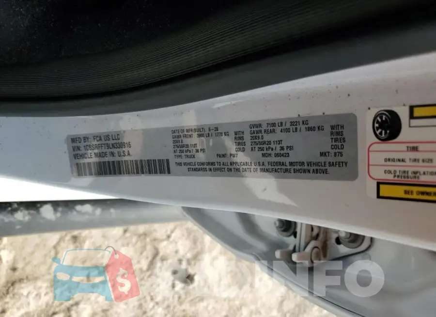 1C6SRFFT9LN330916 Photo# 12