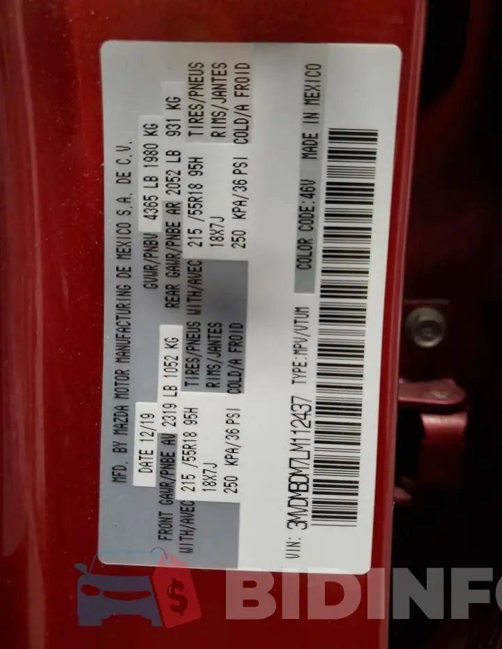 3MVDMBDM7LM112437 Photo# 13