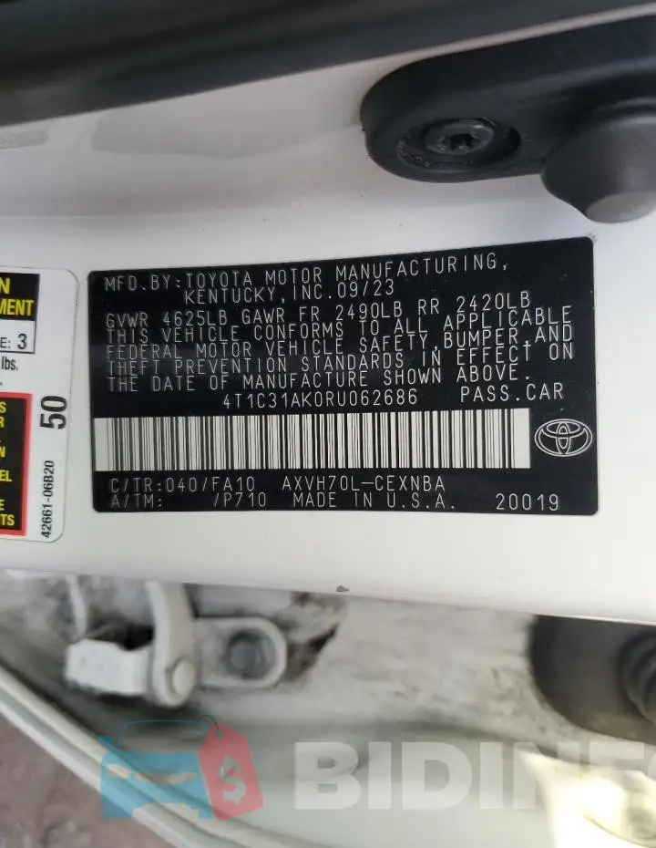 4T1C31AK0RU062686 Photo# 12