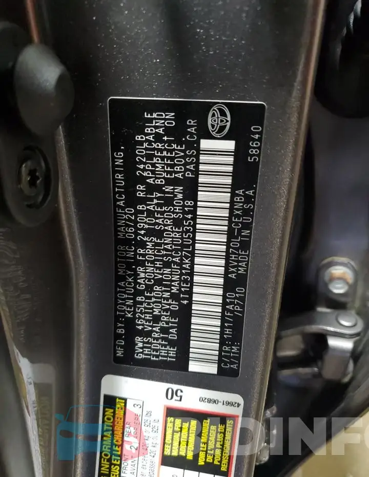4T1E31AK7LU535418 Photo# 12