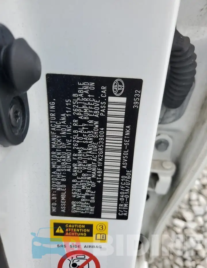 4T4BF1FK2GR539004 Photo# 13