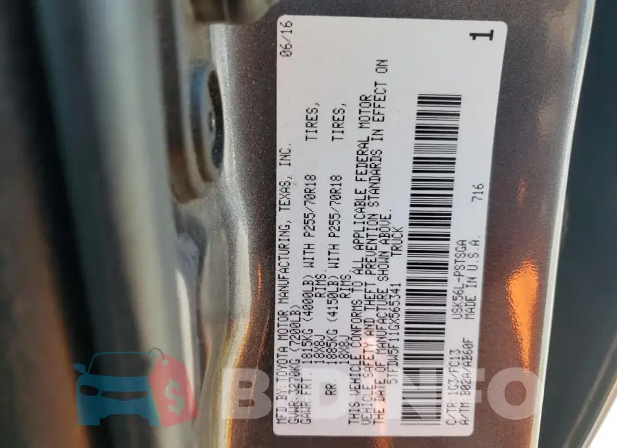 5TFDW5F11GX565341 Photo# 12