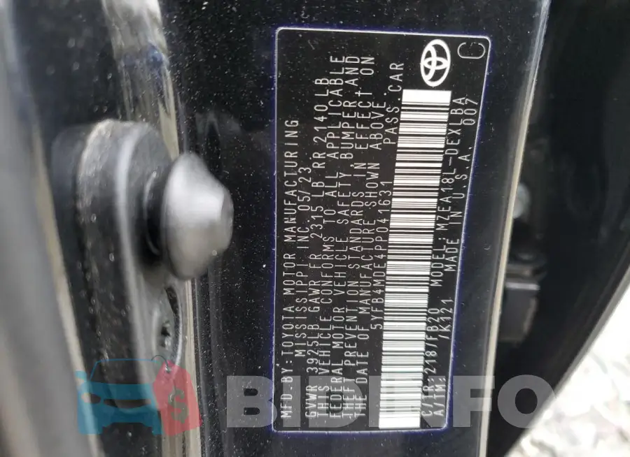 5YFB4MDE4PP041631 Photo# 12