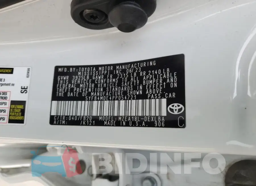 5YFB4MDE4PP054721 Photo# 12