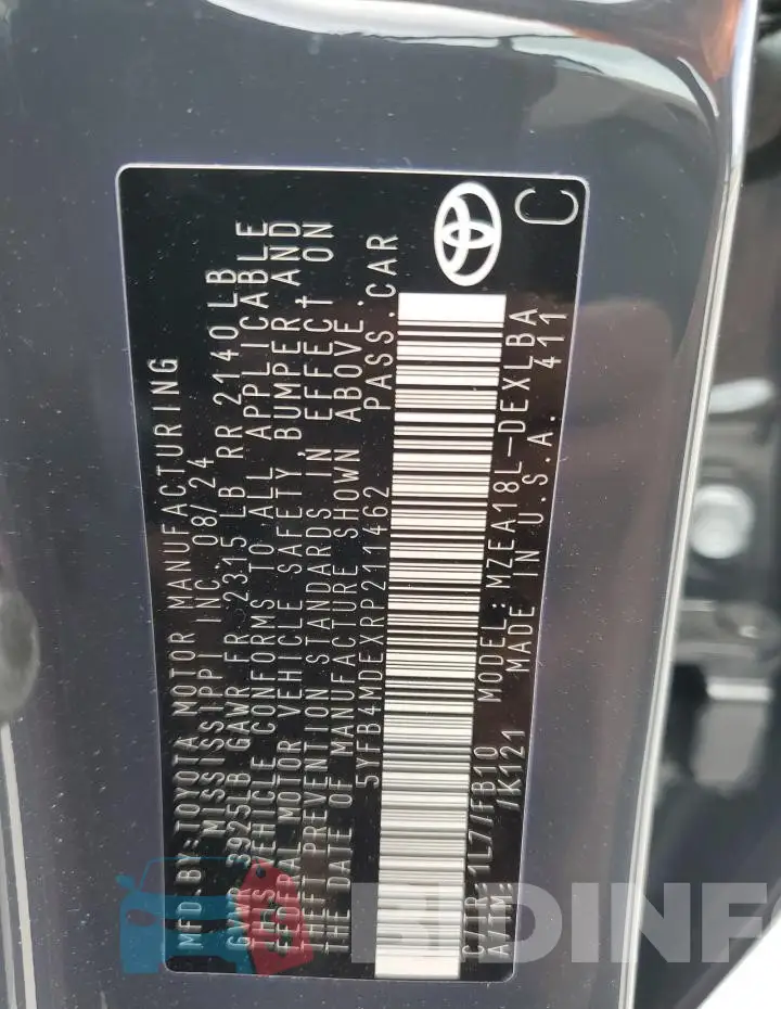 5YFB4MDEXRP211462 Photo# 12