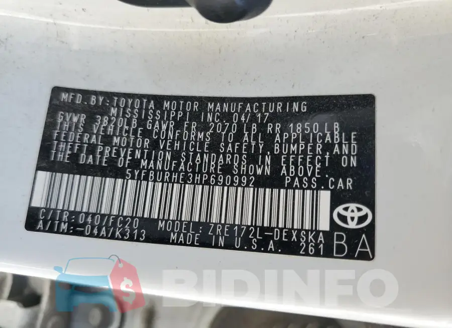 5YFBURHE3HP690992 Photo# 12
