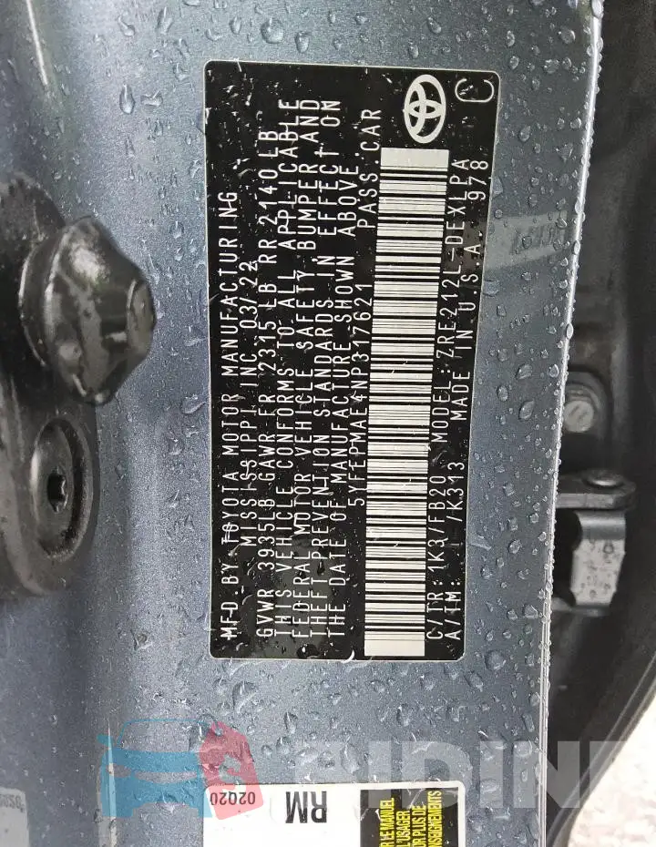 5YFEPMAE4NP317621 Photo# 13