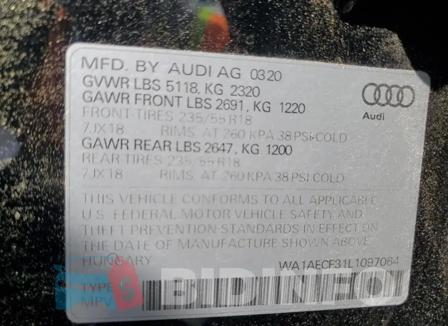 WA1AECF31L1097064 Photo# 13