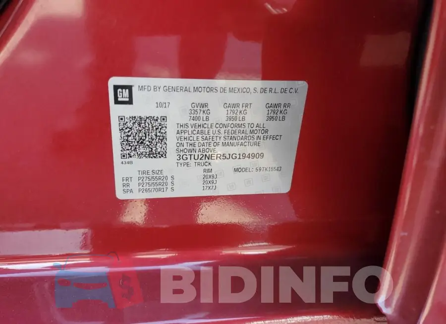 3GTU2NER5JG194909 Photo# 12