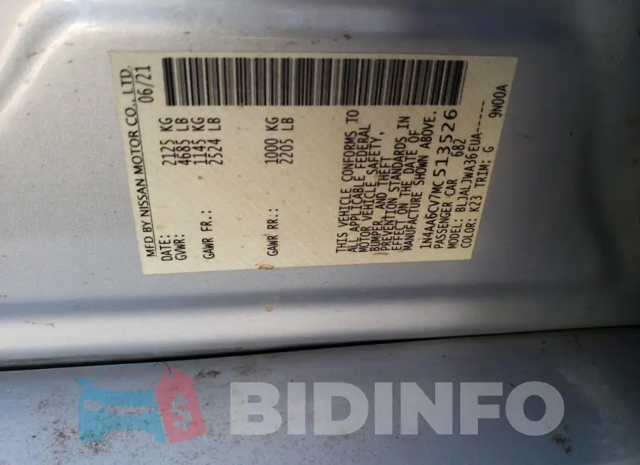1N4AA6CV7MC513526 Photo# 12