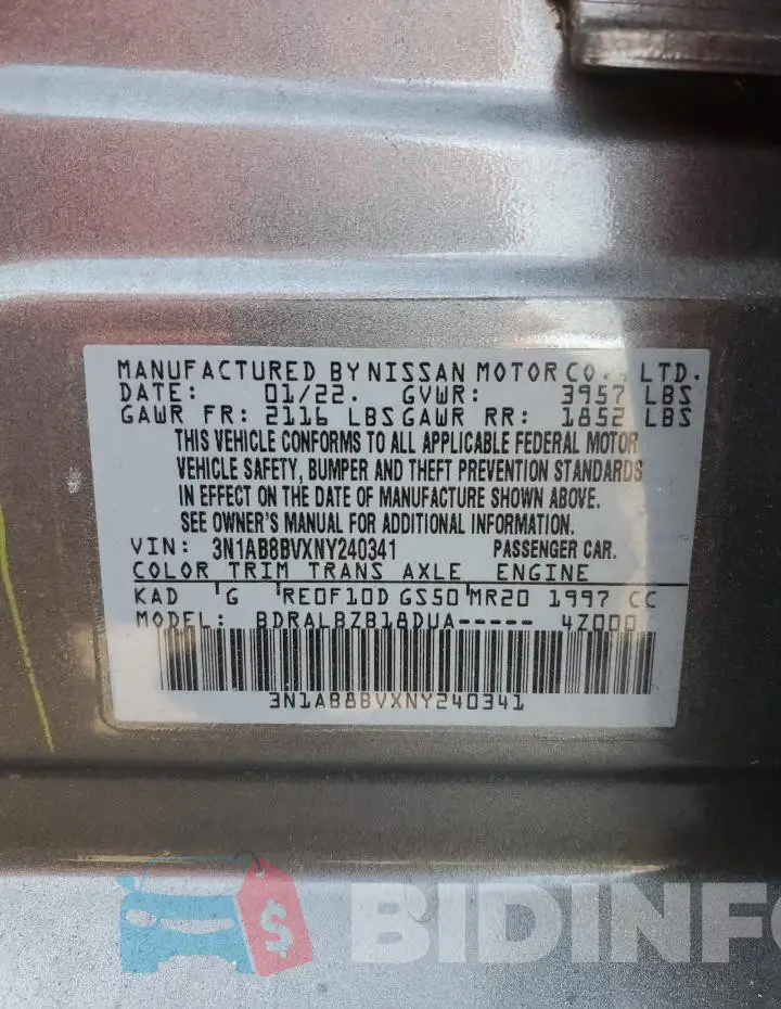 3N1AB8BVXNY240341 Photo# 13