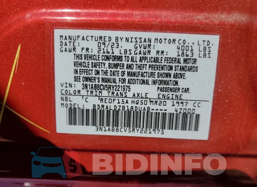 3N1AB8CV5RY221975 Photo# 12
