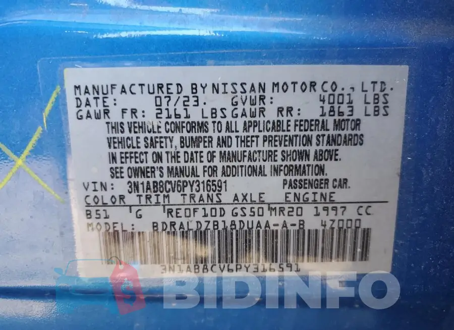 3N1AB8CV6PY316591 Photo# 13