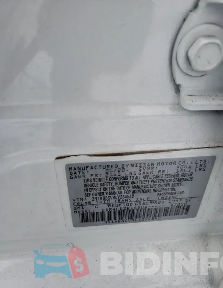 3N1AB8CV8LY254542 Photo# 13