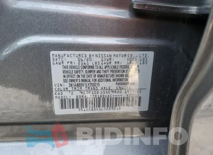 3N1AB8DV1LY259015 Photo# 12