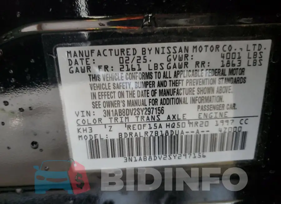 3N1AB8DV2SY297156 Photo# 12