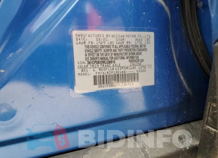 3N1CP5BV2ML536913 Photo# 12