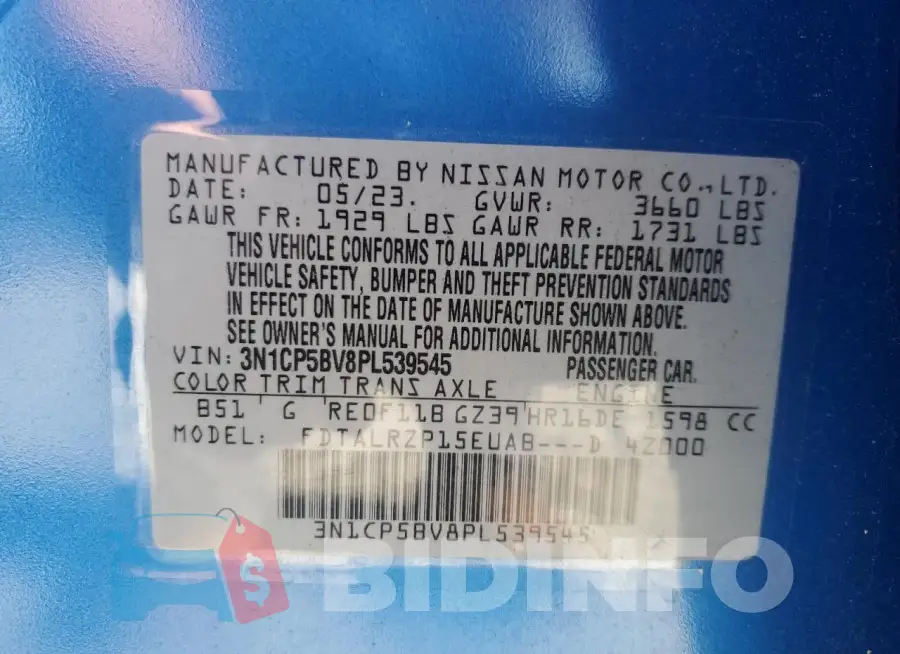 3N1CP5BV8PL539545 Photo# 12