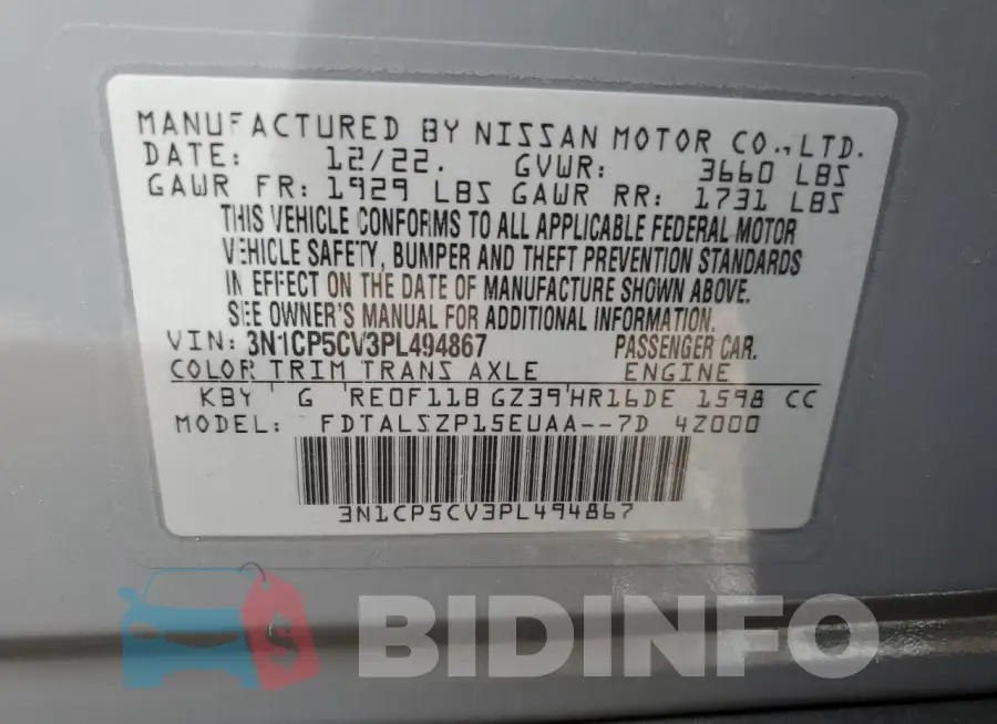3N1CP5CV3PL494867 Photo# 13
