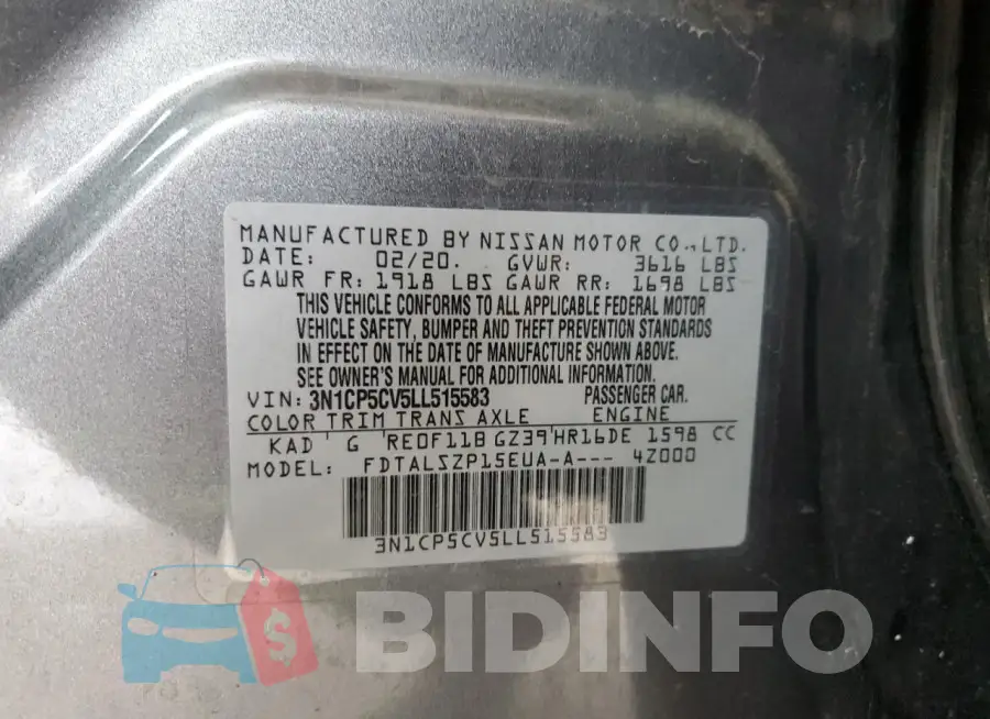 3N1CP5CV5LL515583 Photo# 12