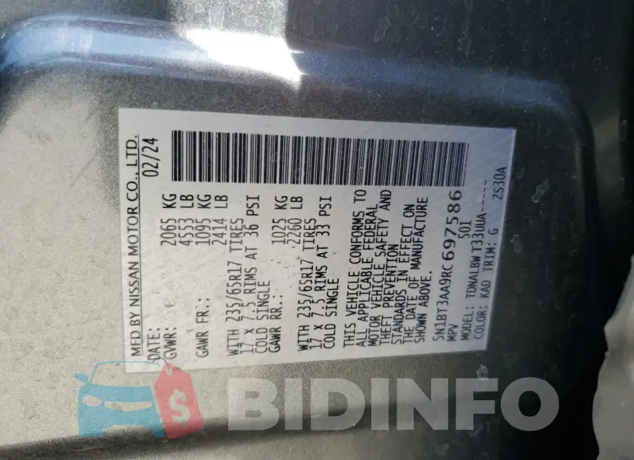 5N1BT3AA9RC697586 Photo# 13