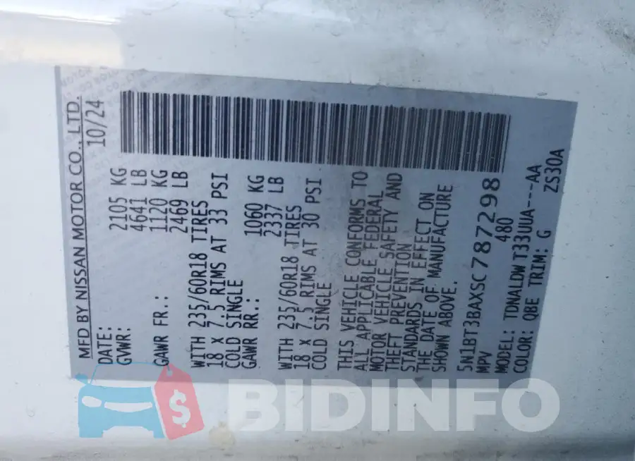 5N1BT3BAXSC787298 Photo# 14