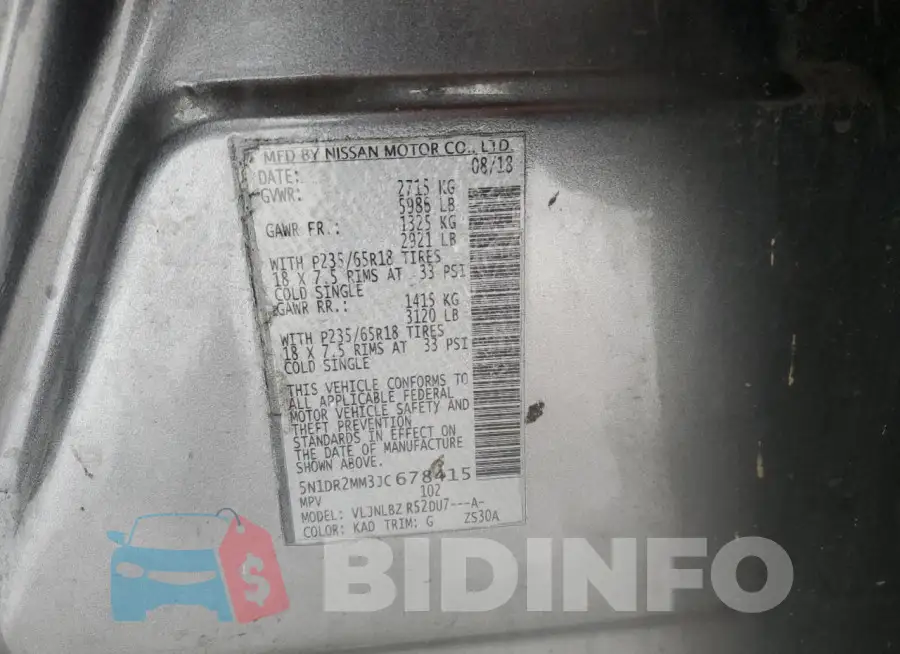 5N1DR2MM3JC678415 Photo# 13