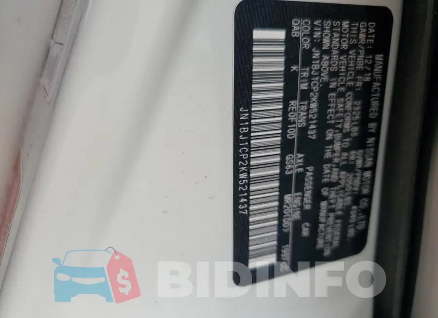 JN1BJ1CP2KW521437 Photo# 13