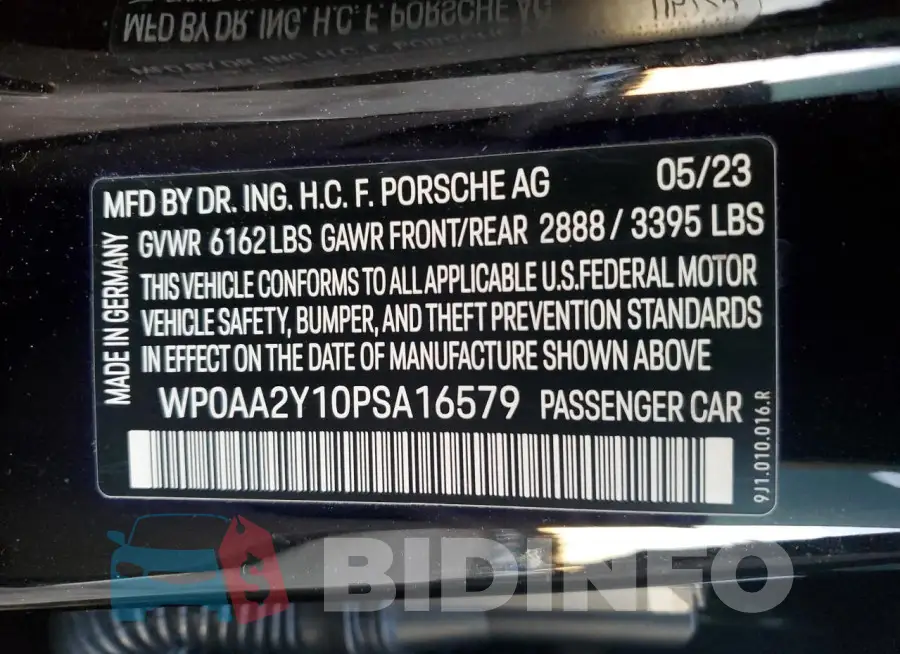 WP0AA2Y10PSA16579 Photo# 12