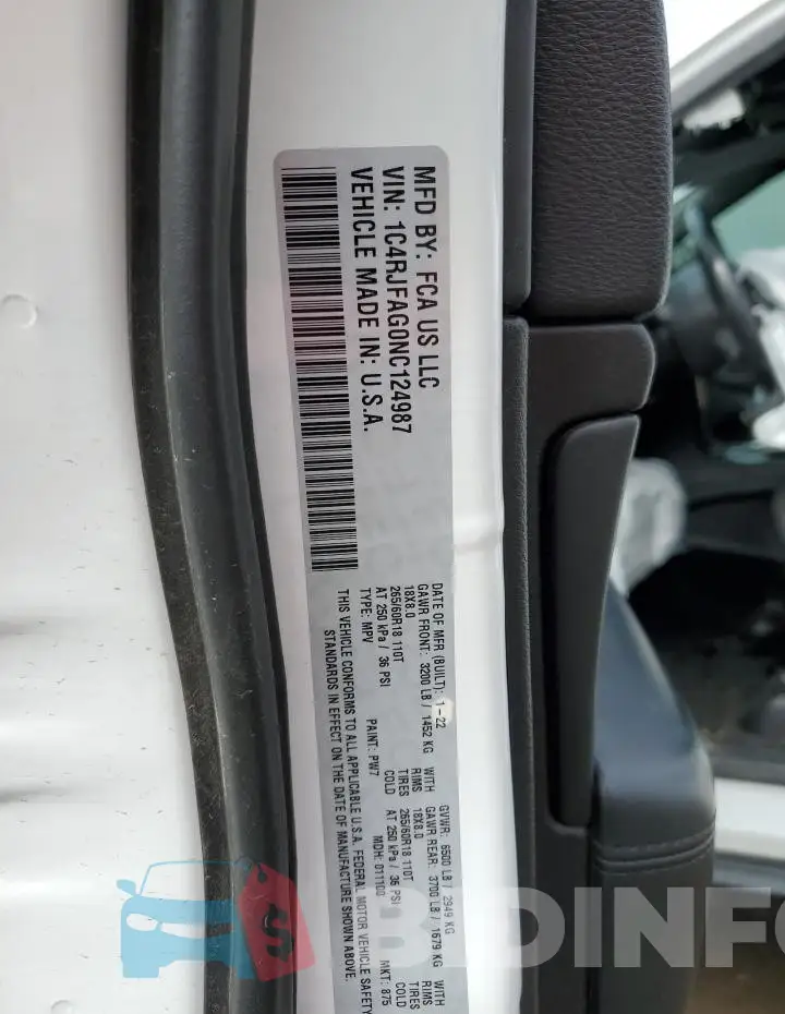 1C4RJFAG0NC124987 Photo# 13