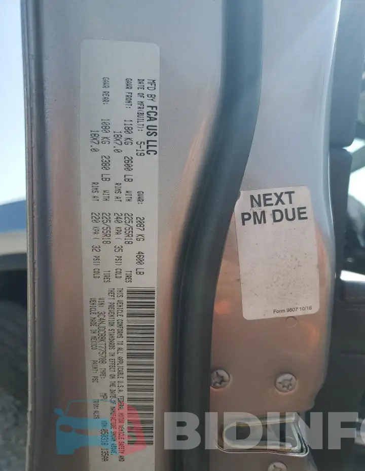 3C4NJDCB8KT775708 Photo# 13