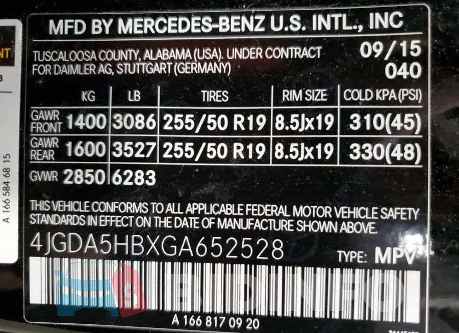4JGDA5HBXGA652528 Photo# 14