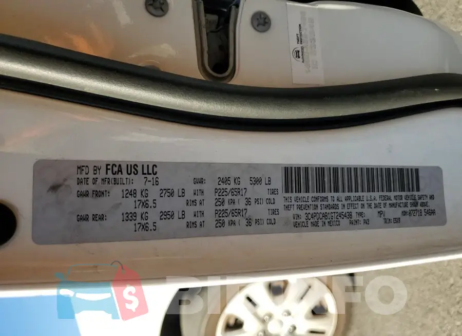 3C4PDCAB1GT245438 Photo# 13