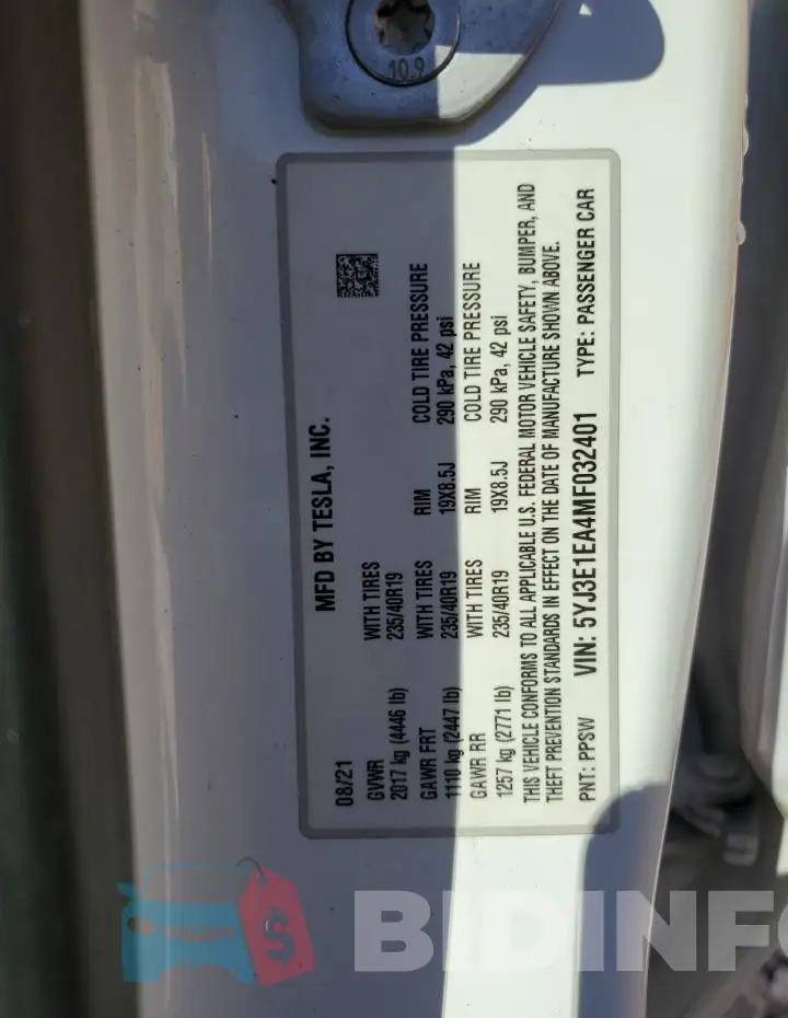 5YJ3E1EA4MF032401 Photo# 13